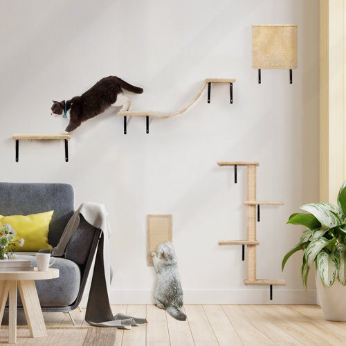 Tucker Murphy Pet™ Multilevel Wallmounted Cat Tree Shelf & Reviews